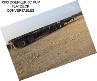 1990 DOEPKER 30\' PUP FLATDECK CONVERTABLES