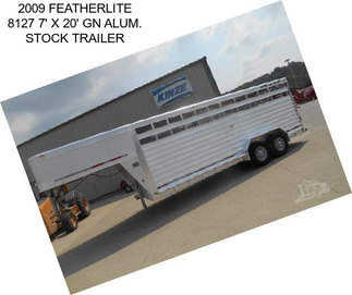 2009 FEATHERLITE 8127 7\' X 20\' GN ALUM. STOCK TRAILER