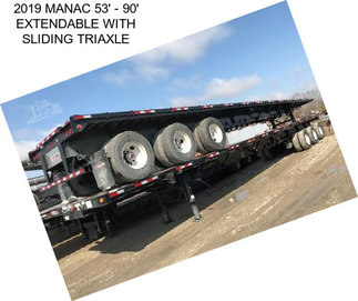 2019 MANAC 53\' - 90\' EXTENDABLE WITH SLIDING TRIAXLE