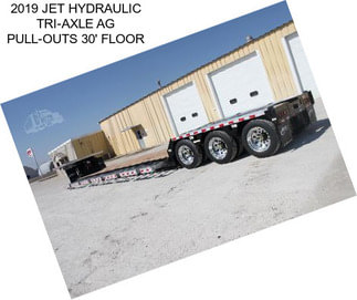 2019 JET HYDRAULIC TRI-AXLE AG PULL-OUTS 30\' FLOOR