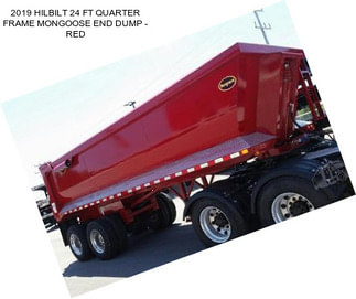 2019 HILBILT 24 FT QUARTER FRAME MONGOOSE END DUMP - RED