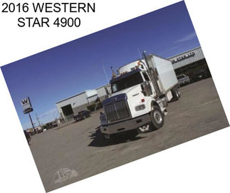 2016 WESTERN STAR 4900