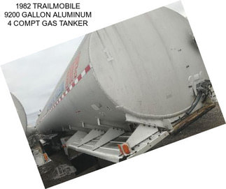 1982 TRAILMOBILE 9200 GALLON ALUMINUM 4 COMPT GAS TANKER