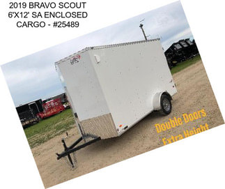 2019 BRAVO SCOUT 6\'X12\' SA ENCLOSED CARGO - #25489