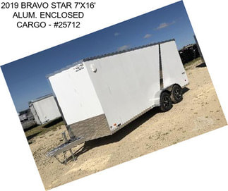2019 BRAVO STAR 7\'X16\' ALUM. ENCLOSED CARGO - #25712