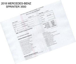 2018 MERCEDES-BENZ SPRINTER 3500