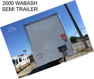 2000 WABASH SEMI TRAILER