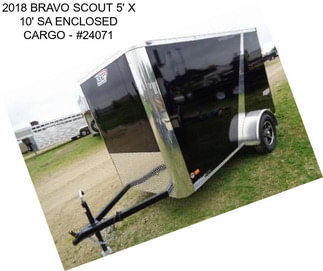 2018 BRAVO SCOUT 5\' X 10\' SA ENCLOSED CARGO - #24071