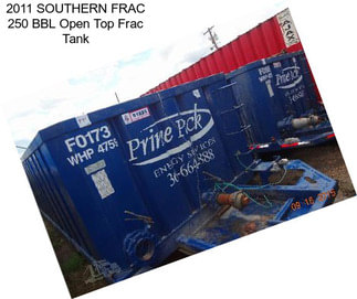 2011 SOUTHERN FRAC 250 BBL Open Top Frac Tank