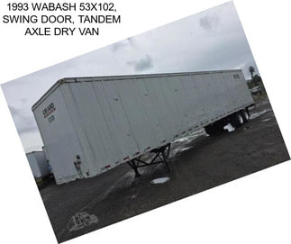 1993 WABASH 53X102, SWING DOOR, TANDEM AXLE DRY VAN