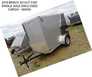 2018 BRAVO SCOUT 5\'X8\' SINGLE AXLE ENCLOSED CARGO - #24534