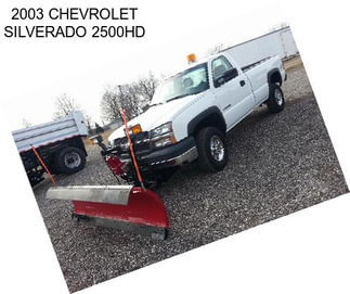 2003 CHEVROLET SILVERADO 2500HD