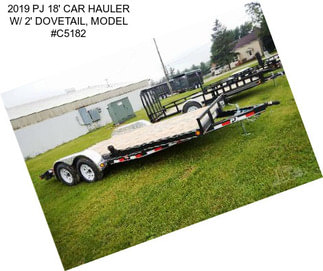 2019 PJ 18\' CAR HAULER W/ 2\' DOVETAIL, MODEL #C5182