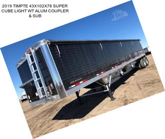 2019 TIMPTE 43X102X78 SUPER CUBE LIGHT WT ALUM COUPLER & SUB