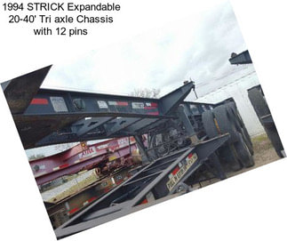 1994 STRICK Expandable 20-40\' Tri axle Chassis with 12 pins