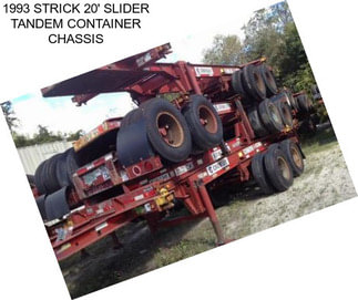 1993 STRICK 20\' SLIDER TANDEM CONTAINER CHASSIS