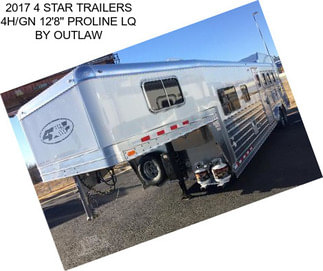 2017 4 STAR TRAILERS 4H/GN 12\'8\'\' PROLINE LQ BY OUTLAW