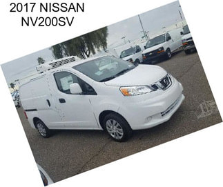 2017 NISSAN NV200SV