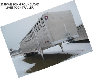 2019 WILSON GROUNDLOAD LIVESTOCK TRAILER