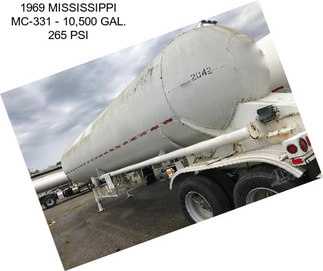 1969 MISSISSIPPI MC-331 - 10,500 GAL. 265 PSI