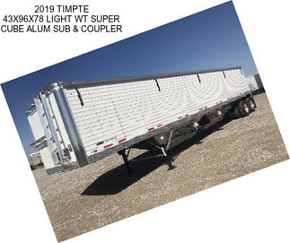 2019 TIMPTE 43X96X78 LIGHT WT SUPER CUBE ALUM SUB & COUPLER