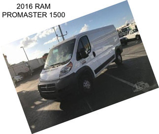 2016 RAM PROMASTER 1500