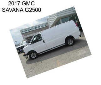 2017 GMC SAVANA G2500