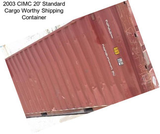 2003 CIMC 20\' Standard Cargo Worthy Shipping Container