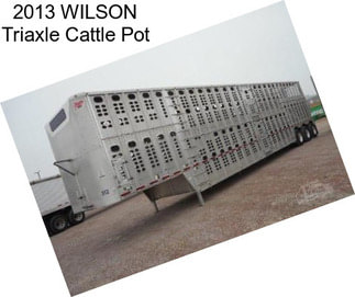 2013 WILSON Triaxle Cattle Pot