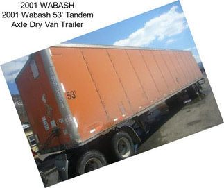 2001 WABASH 2001 Wabash 53\' Tandem Axle Dry Van Trailer