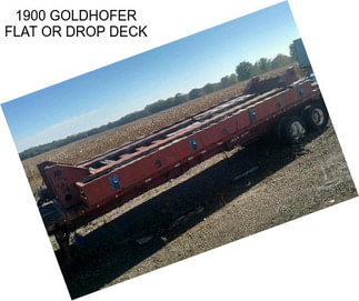 1900 GOLDHOFER FLAT OR DROP DECK