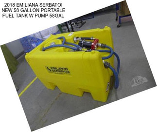 2018 EMILIANA SERBATOI NEW 58 GALLON PORTABLE FUEL TANK W PUMP 58GAL