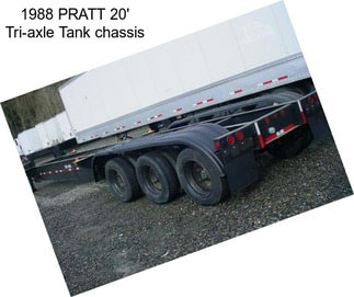 1988 PRATT 20\' Tri-axle Tank chassis