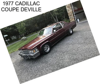 1977 CADILLAC COUPE DEVILLE