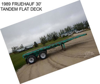 1989 FRUEHAUF 30\' TANDEM FLAT DECK