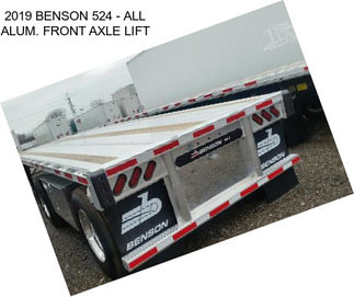 2019 BENSON 524 - ALL ALUM. FRONT AXLE LIFT