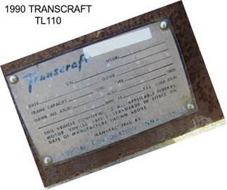 1990 TRANSCRAFT TL110