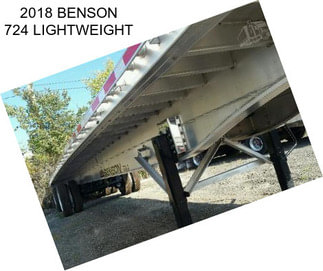 2018 BENSON 724 LIGHTWEIGHT