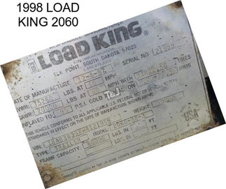 1998 LOAD KING 2060