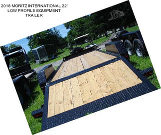 2018 MORITZ INTERNATIONAL 22\' LOW PROFILE EQUIPMENT TRAILER