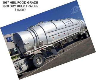 1987 HEIL FOOD GRADE 1600 DRY BULK TRAILER $16,900!