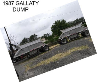 1987 GALLATY DUMP