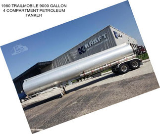 1980 TRAILMOBILE 9000 GALLON 4 COMPARTMENT PETROLEUM TANKER