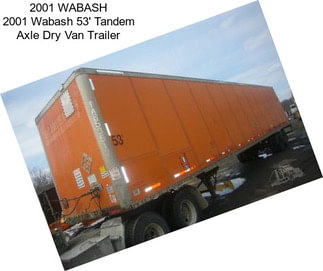 2001 WABASH 2001 Wabash 53\' Tandem Axle Dry Van Trailer