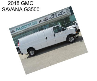 2018 GMC SAVANA G3500