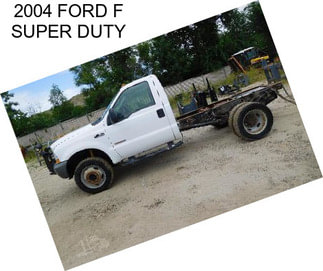 2004 FORD F SUPER DUTY