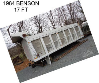 1984 BENSON 17 FT