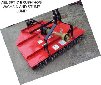 AEL 3PT 5\' BRUSH HOG W/CHAIN AND STUMP JUMP