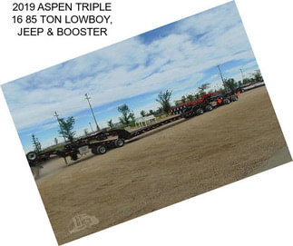 2019 ASPEN TRIPLE 16 85 TON LOWBOY, JEEP & BOOSTER