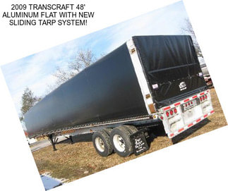 2009 TRANSCRAFT 48\' ALUMINUM FLAT WITH NEW SLIDING TARP SYSTEM!